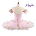 Girls Pink Classical Ballet Tutu YAGP Professional Jacquard fabric Platter pancake Tutu ballet custom for Sugar Plum Fairy Child