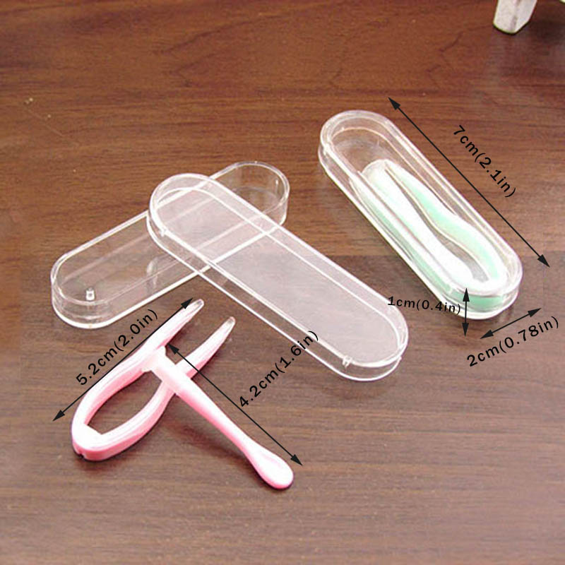 1 Set Practical Eyes Care Contact Lenses Plastic Tweezers Clip Candy Color Suction Cup Contact Lens Box