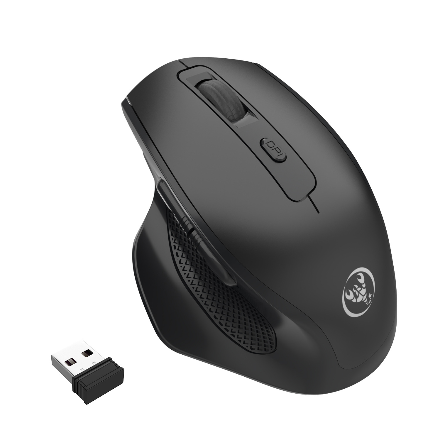 Hongsund T28 Vertical Wireless Silent Charging Mouse 6-key Wireless Mouse 2400 DPI Adjustable Healthy Mouse