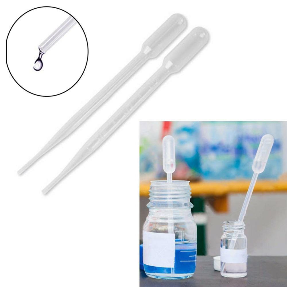 500Pcs 0.5ml Buret Plastic Pasteur Pipette Liquid Dropper Clear Mini Pipettes Lab Eye Straw For School