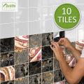 Funlife Black Coral Color Mixed Color Marble Tiles Paste Bathroom Kitchen Waterproof Wall Paste