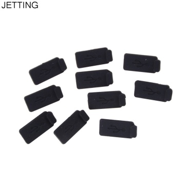 JETTING 10pcs Durable Black PC Laptop USB Plug Cover Stopper Rubber Soft Dust Cap USB 2.0 3.0 interface Prevent rust dust plug