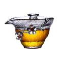 Glass Tea Bowl Silver Flower Decor Gaiwan 150ml Kung Fu Tea Set Master Cup Lid Kit Teaware Drinkware Holder Tea Tureen Crafts