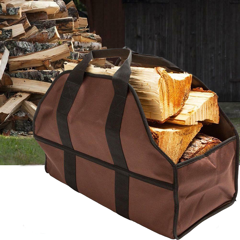 Outdoor Fireplace Firewood Storage Bag Oxford Firewood Log Carrier Wood Tote Bag Portable Indoor for fire pit Beach Groceries