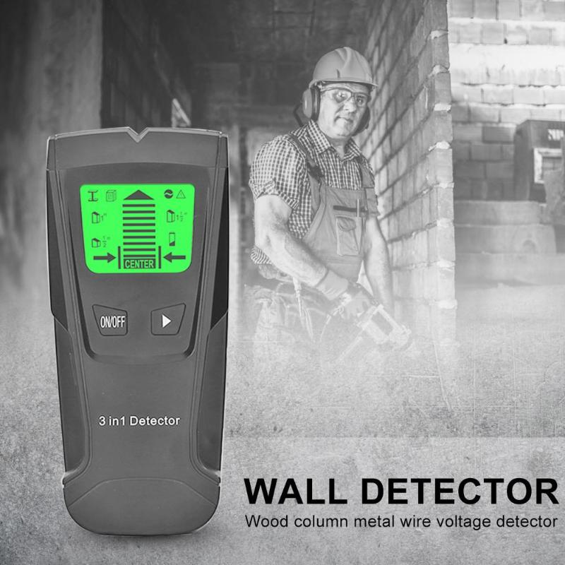 Metal Finder Wood Studs Detector AC Voltage Live Wire Detect Wall Scanner