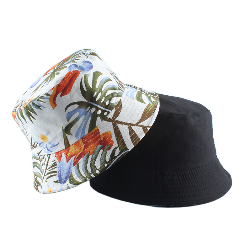 Panama Reversible Bucket Hat Summer Hats For Women Fashion Fisherman Hat Floppy Floral Bucket Cap