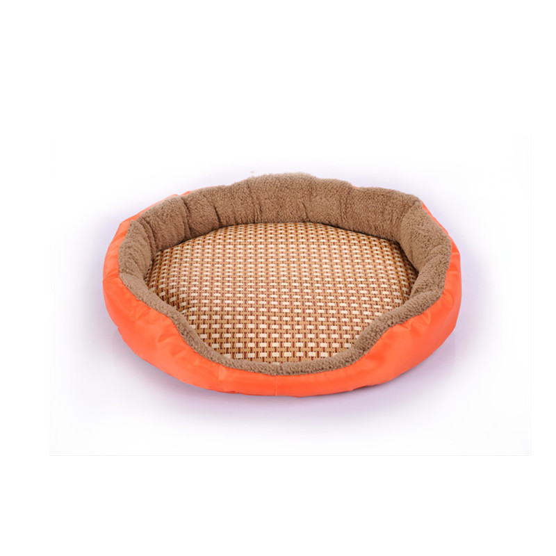 Dog Pet Breathable Sleeping Mat Bed Puppy Cat Doggie Cooling Pad Cushion Oval Grid Bamboo Mats High Quality