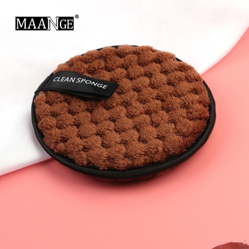 Lazy double-sided sponge puff cleansing makeup remover natural fiber makeup puff soft smooth clean beauty tools