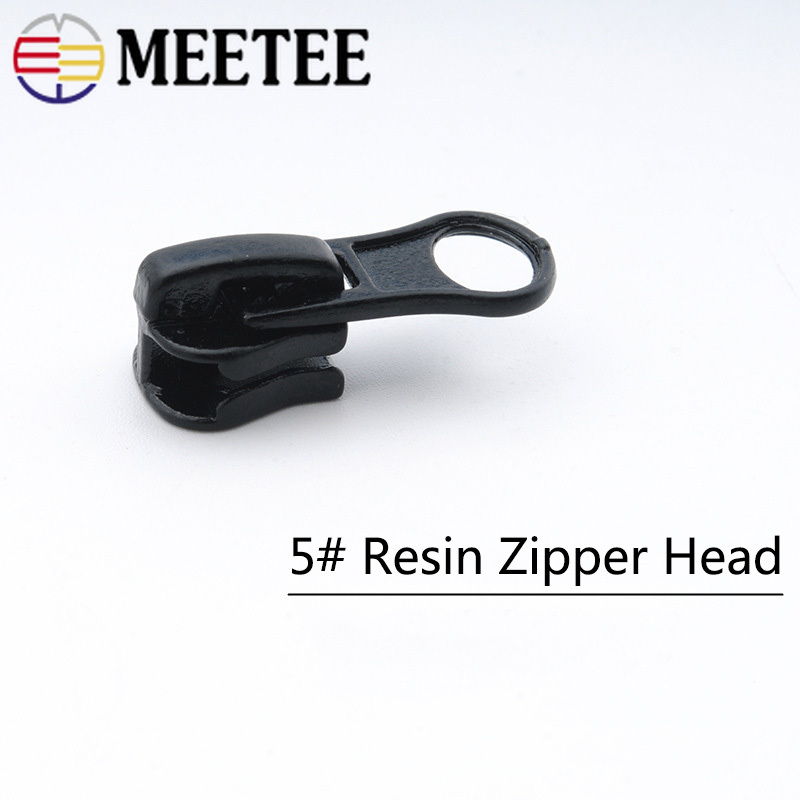 Meetee 20pcs 5# Resin Zipper Head Thick Candy Color Zippers Pull Slider DIY Repair Pillow Quilt Bedding Bag Sewing Clothes ZT005