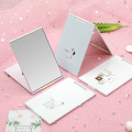 Portable Makeup Mirror Folding Hand Mirror Rectangle Pocket Mirror Compact Mirrors Cute Cosmetic Mirror Foldable Makeup Vanity