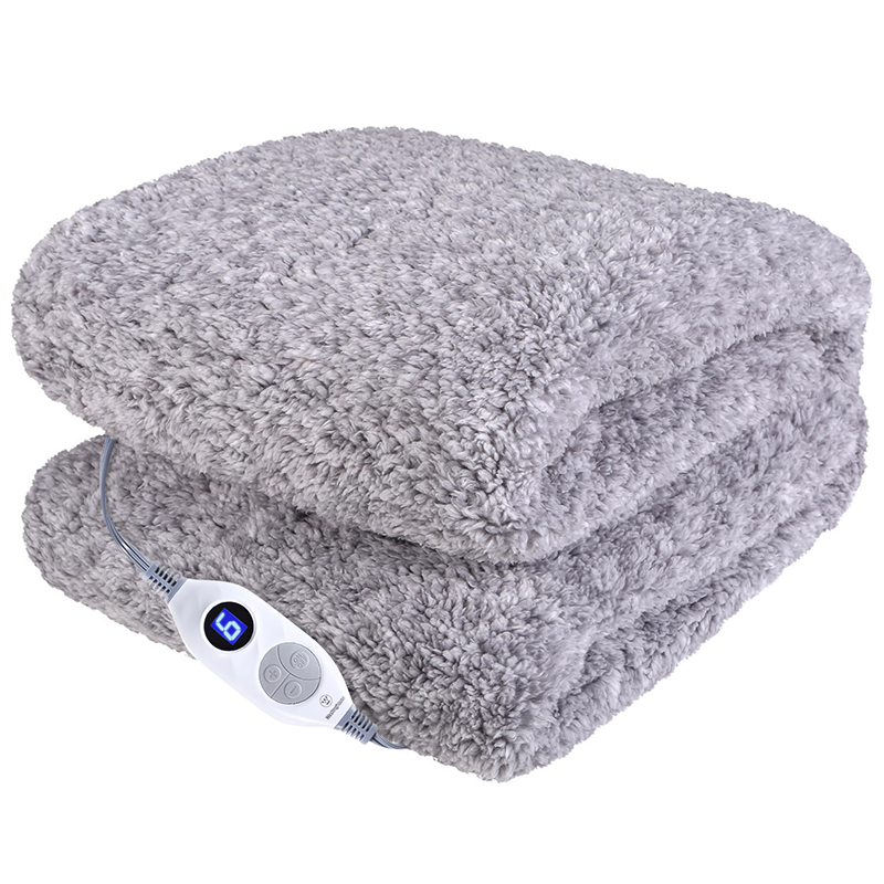 SElune Blanket Plush Double Heated Blanket Security Electric Blanket Thicker Single Electric Mat Body Warmer Heater for Winter