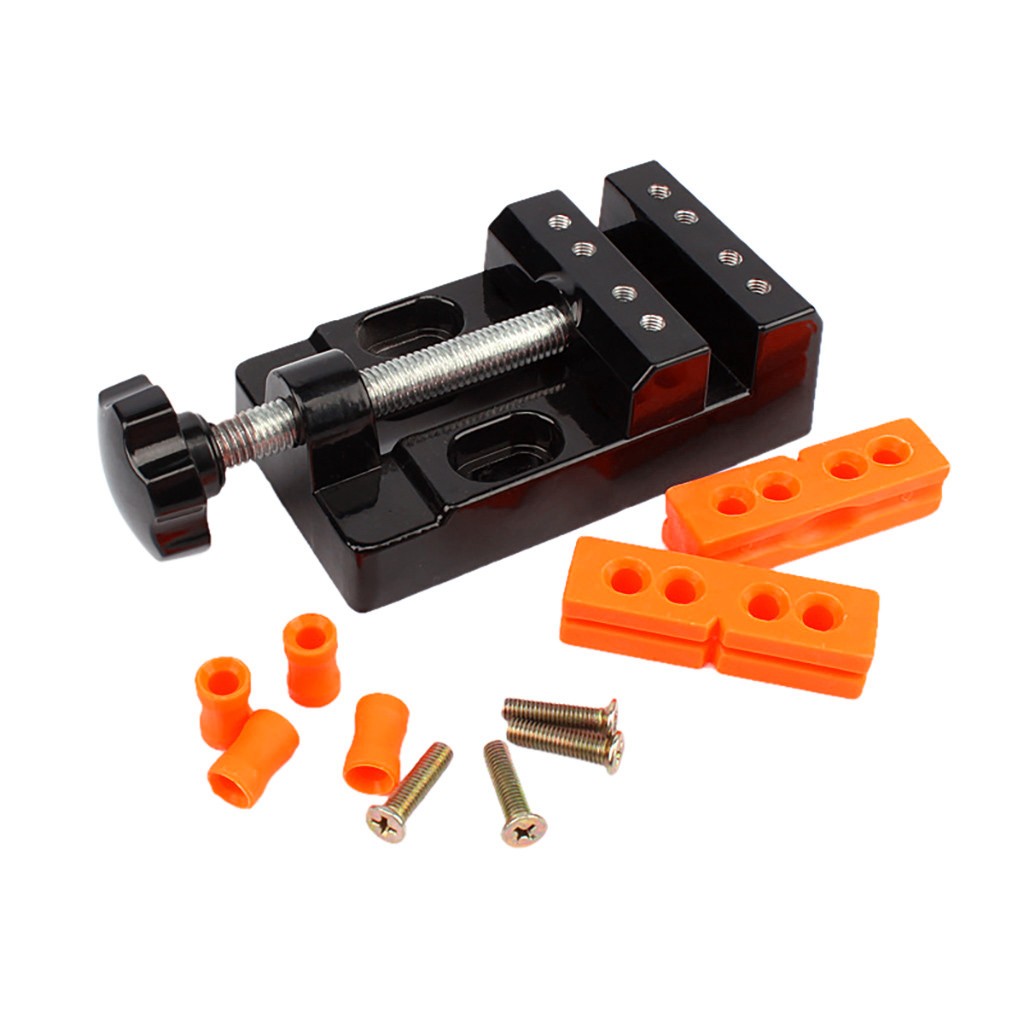 1 set Black Jaw Bench Clamp Mini Drill Press Vice Micro Clip Opening Parallel Table Flat Vise DIY Hand Tools 13.5x6.5x3.6cm