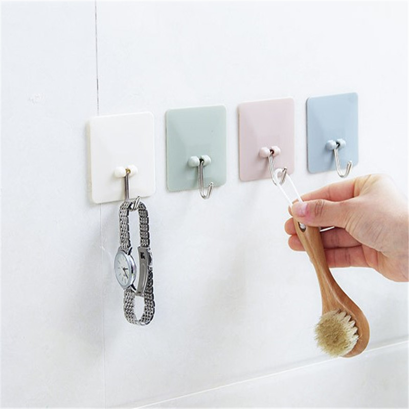 1PCS Strong Suction Wall Hooks Bathroom Shelves Kitchen Door Wall Hangers Organizer Hanger Adhesive Hooks Towel Holder Rack