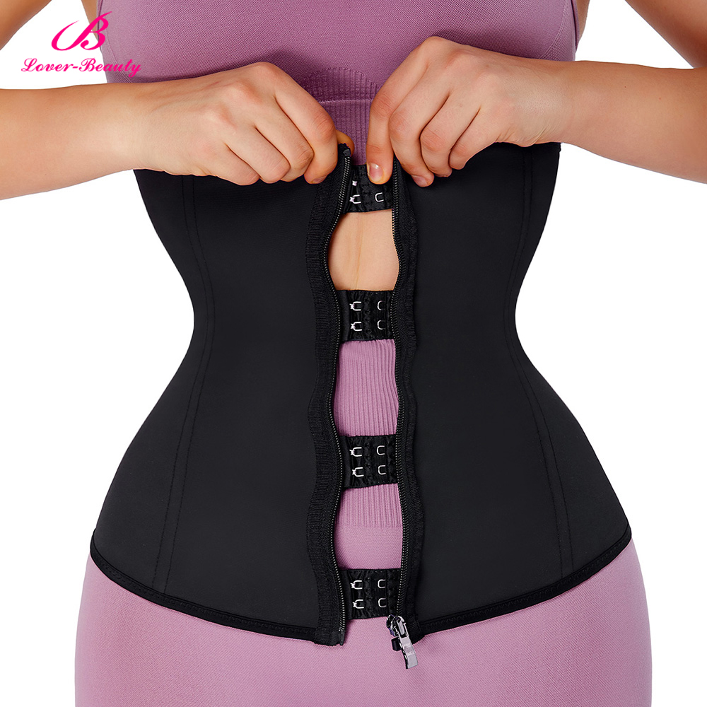 Women Latex Removable Double Starps Waist Trainer Trimmer Belt Body Shaper Cincher Slimming Belt High Compression Abdomen Belt