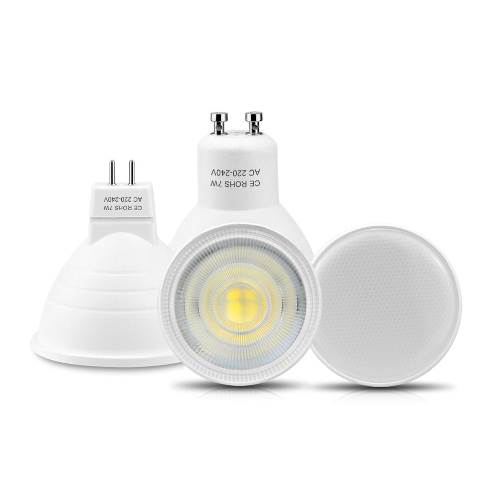 10 Pieces/lot GU10 LED Spotlight Bulb MR16 220V 7W LED Bulb lamp NON- Dimmable GU5.3 220V Spot light Indoor Downlight lighting