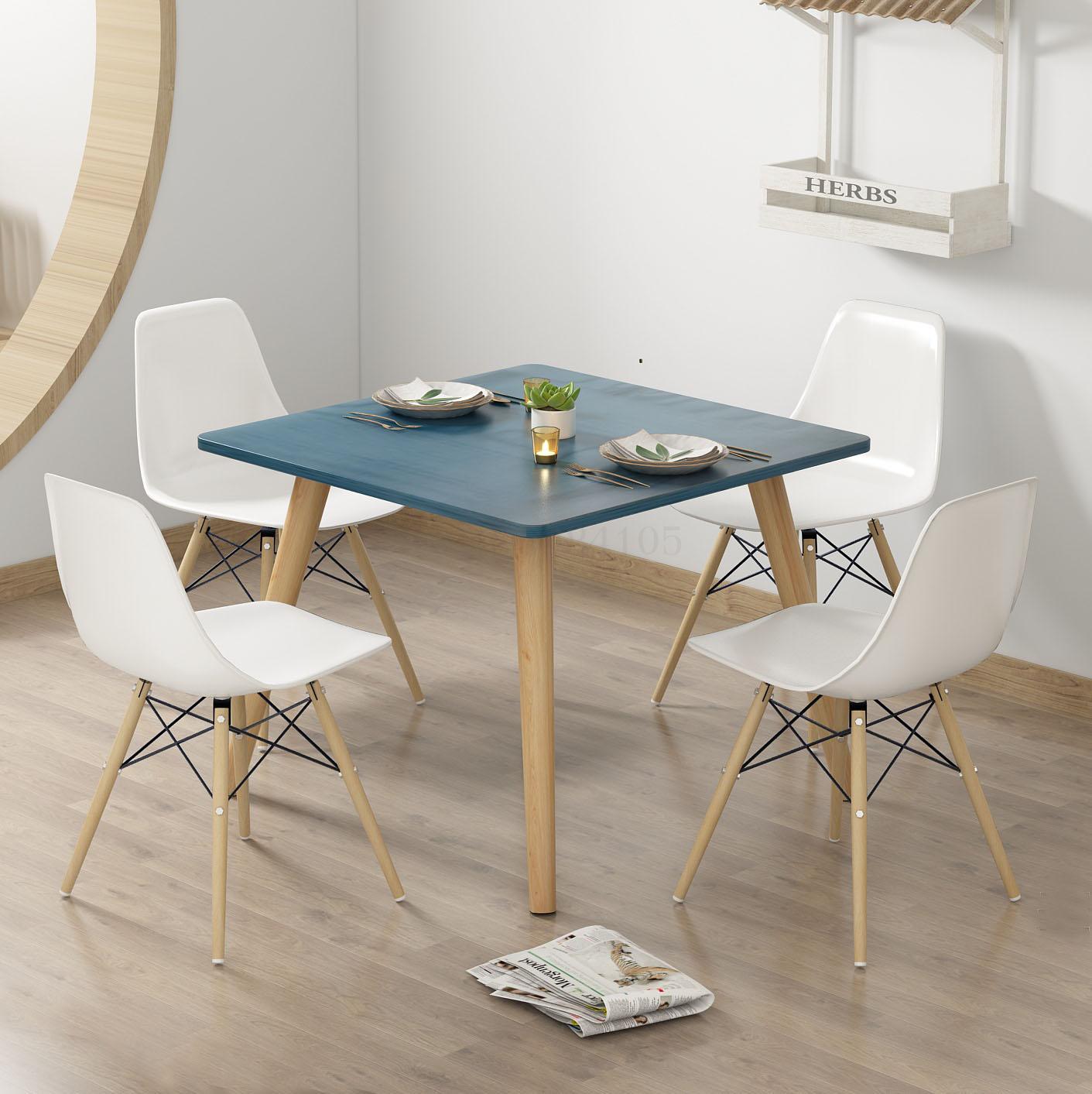Northern European Style Dining Table Small Family Modern Simple Square Dining Table And Chair Combination Dining Room Dining Tab