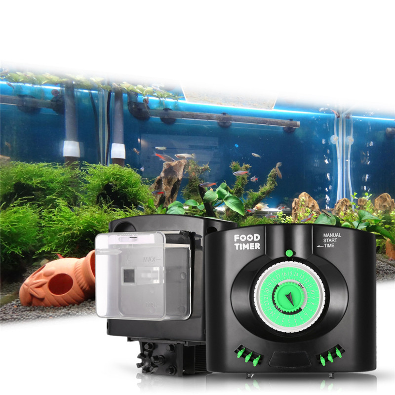 Daily 6 Times Automatic Fish Feeder For Aquarium Fish Tank Auto Feeders With Timer Capacity Adjustable Pet Feeding Dispenser