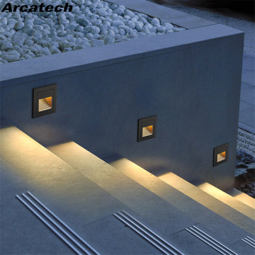 High Quality LED Footlights 1W/3W Embedded Wall Lights Outdoor Waterproof Step Lights Stairs Light Plinths Night Lights NR-109