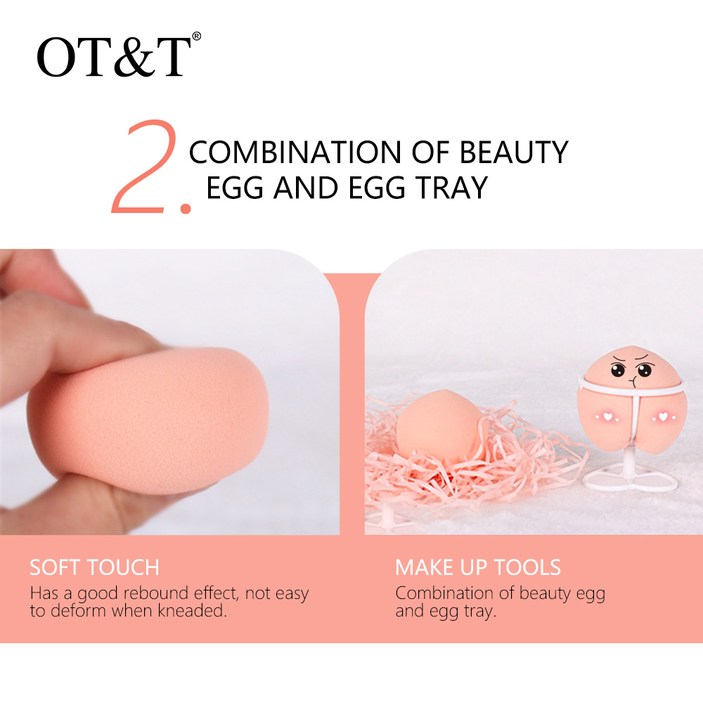 OT&T Makeup Sponge Kits Soft Puff with Makeup Sponge Holder for Liquid Foundation Cream and Powder For Face Cosmetic Tool