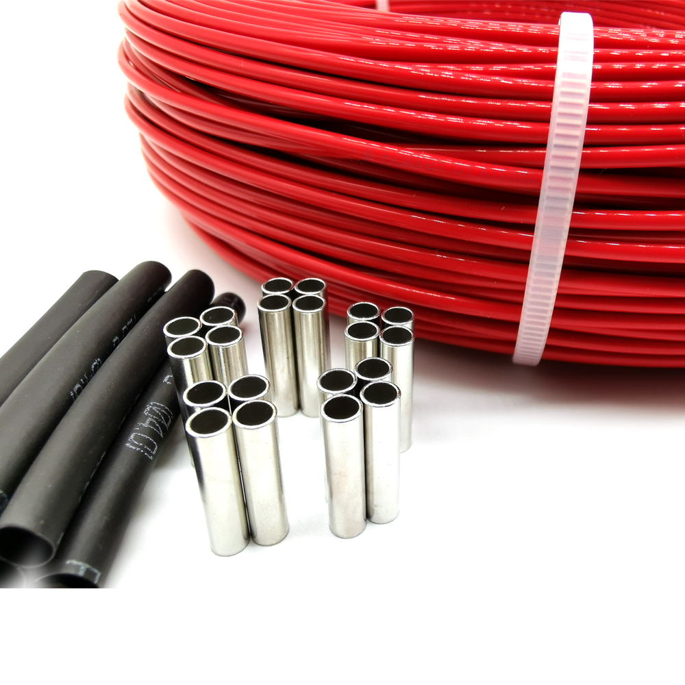 100meter 17ohm 24k PTFE flame retardant carbon fiber heating cable heating wire DIY special heating cable for heating supplies