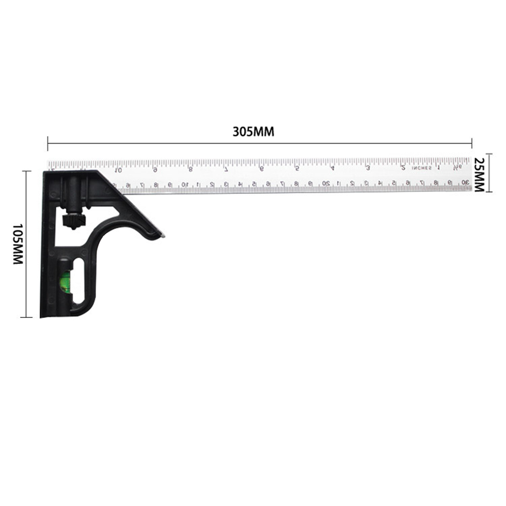 Multi-function Angle Ruler Protractor Combination Square Stainless Steel Ruler Wood Measure Ruler Profile Marking Tool