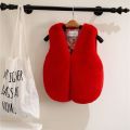 Hot Sale Baby Girls Fur Vest Plus Velvet 0-9 Years Old Thick Fur Coat Unisex Clothing Winter Clothing Baby Waistcoat Vest