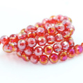 ZHUBI 96Faceted Round Ball Beads 6/8/10/12mm Lampwork Glass Plated Beaded DIY Crystals For Jewelry Making Needlewrok Accessories
