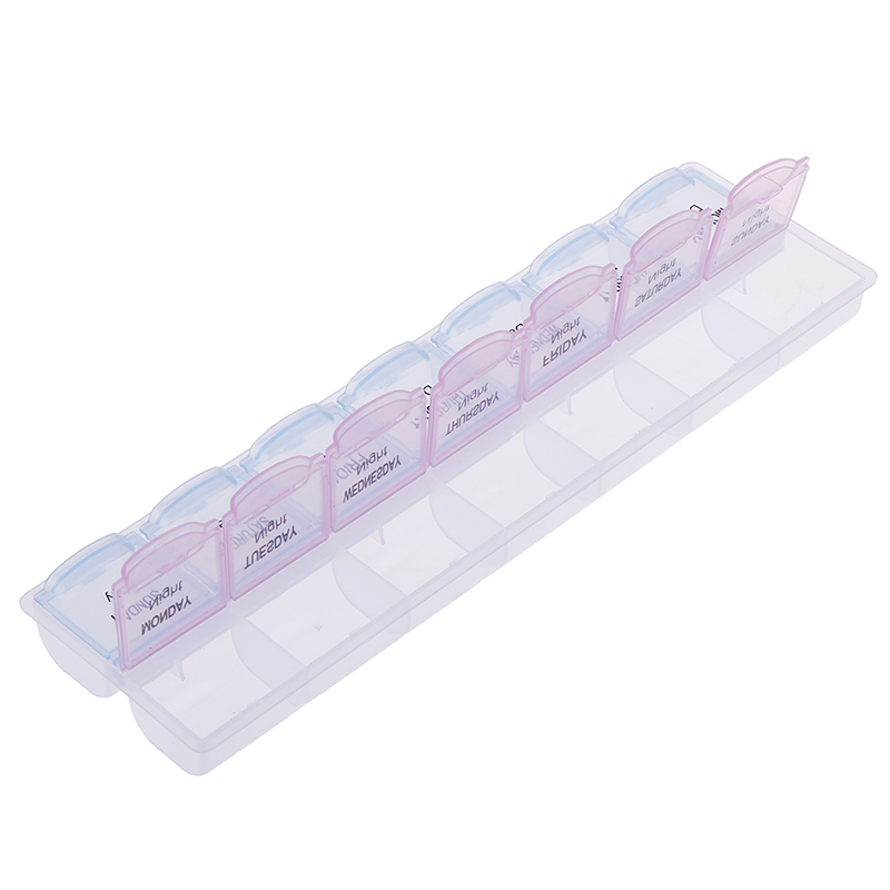 Portable 7 Days Pill Medicine Box Weekly Tablet Holder Storage Organizer Container Case Pill Box Splitters Good Quality