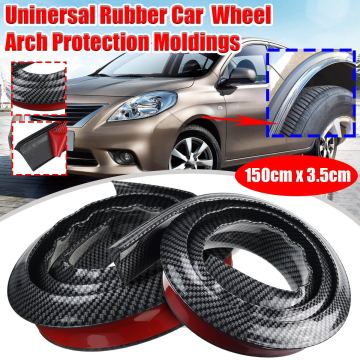 2pcs 1.5m Rubber Car Mudguard Trim Wheel Arch Protection Moldings for most cars trucks SUVs Car Styling Moulding