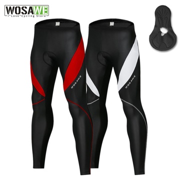 WOSAWE Men Cycling Tights GEL Pad Bib Pants MTB Winter Thermal MTB Road Bike Bicycle Pants Padded Legging Cycling Trouser Shorts