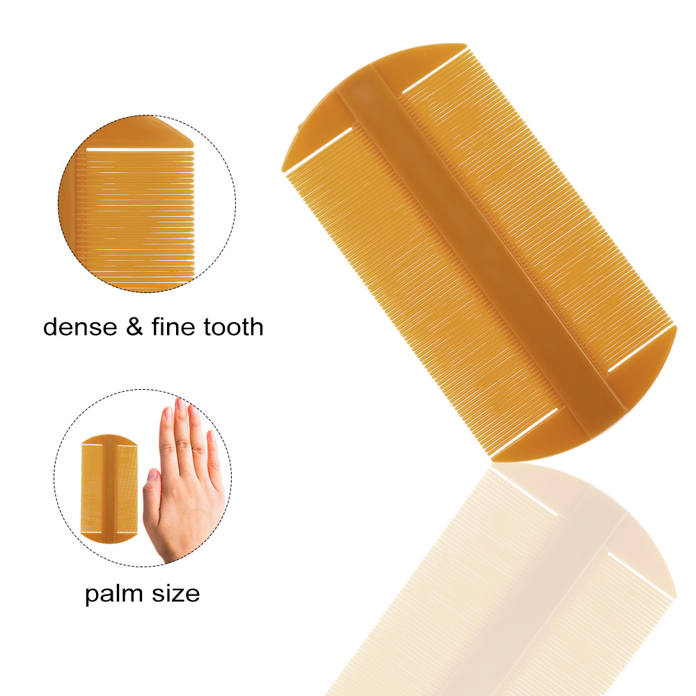 Double-edged Fine-toothed Comb Plastic Hair Comb for Head Care Pocket Massage Comb for Kids Pet Beard / Mustache Comb