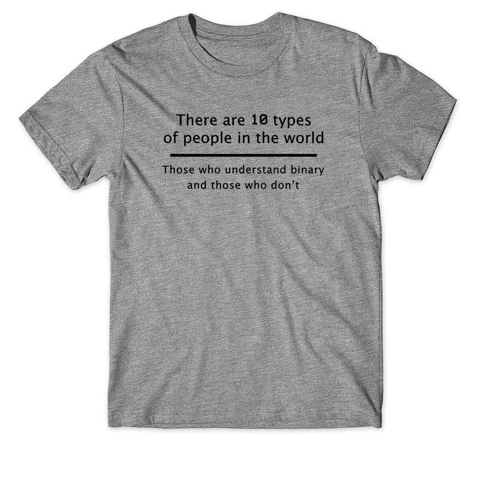 100% Cotton Unisex T Shirt Coder Developer Programmer Binary Joke Funny Minimalist Artwork Gift Tee