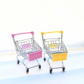 Mini Shopping Cart Kids Toys Simulation Supermarket Hand Trolleys Pretend Play Toy Early Educational Toy for Children Room Decor