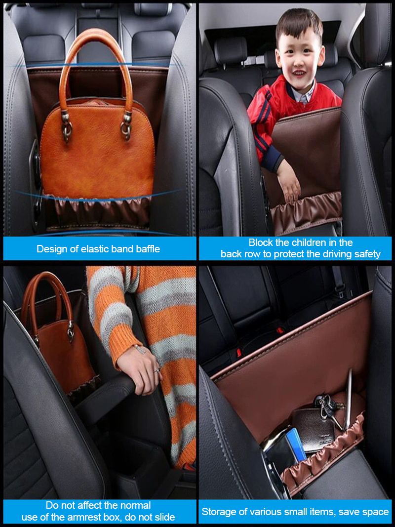 PU Leather Car Seat Back Storage For Ipad Phone Holder Multi-pocket Seat Storage HandBag Holder Car Stowing Tidying