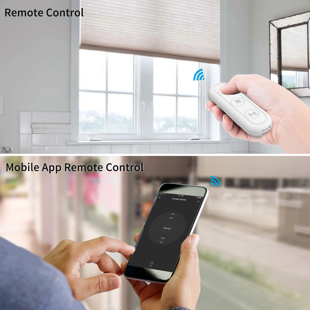 Tuya Smart WiFi RF Electric Curtain Blind Switch Module for Roller Shutter Motor , work with LoraTap Shutter Remote