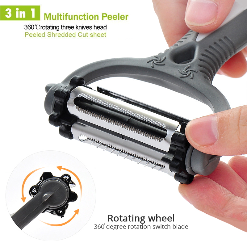 Potato Peeler Multifunctional 360 Degree Rotary Vegetable Peeler Cutter Melon Planer Grater Kitchen Gadget Kitchen Accessories