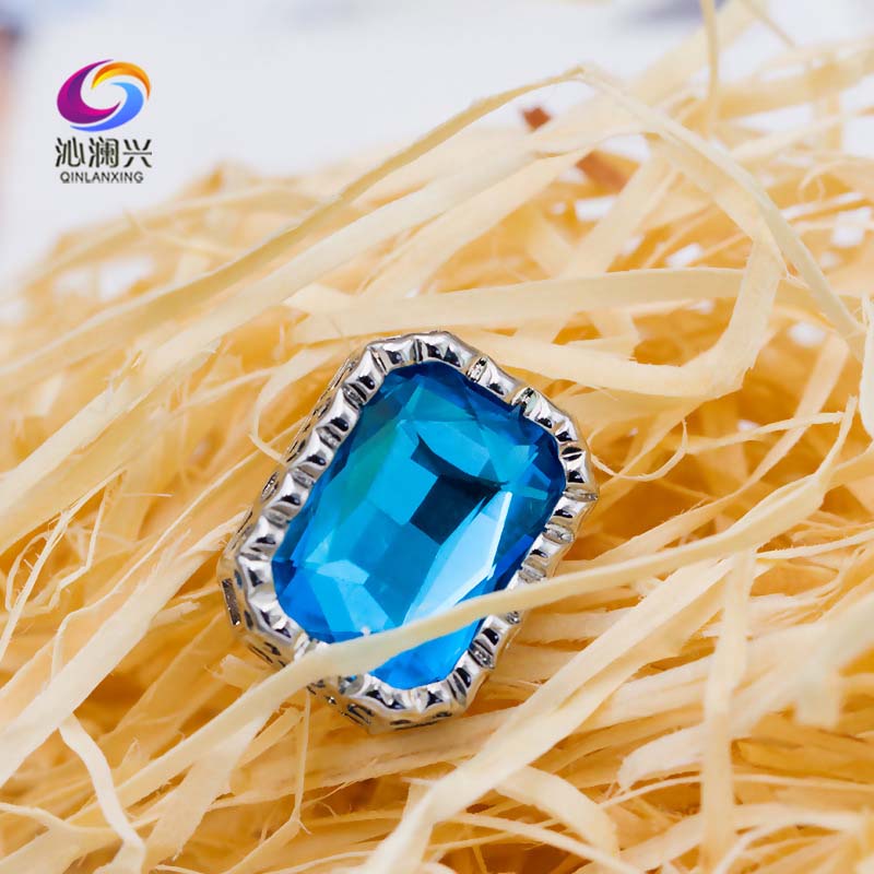 10x14mm Rectangle shape glass crystal flatback rhinestones,Bird's nest shape base sew on stones for diy jewelry accessories