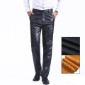Thoshine Brand Men Winter PU Leather Pants Lining Thick Fleece Heavyweight Male Thermal & Warm Trousers Windproof Waterproof