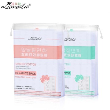 222pcs/pack Lameila face cotton pads Blank holder sandwich cosmetic cotton sheet white color makeup remover wipes LM046