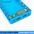 5V Dual USB 8*18650 Power Bank Battery Box Mobile Phone Charger DIY Shell Case Suggest NCR18650B HG2 18650 Battery storage case