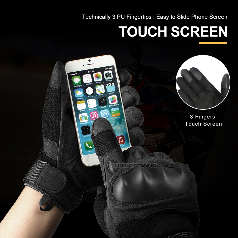 Black Tactical Gloves Full Finger Hard Knuckles Military Gloves Winter Summer Touch Screen Fingerless Hand Glove Army Fight Work