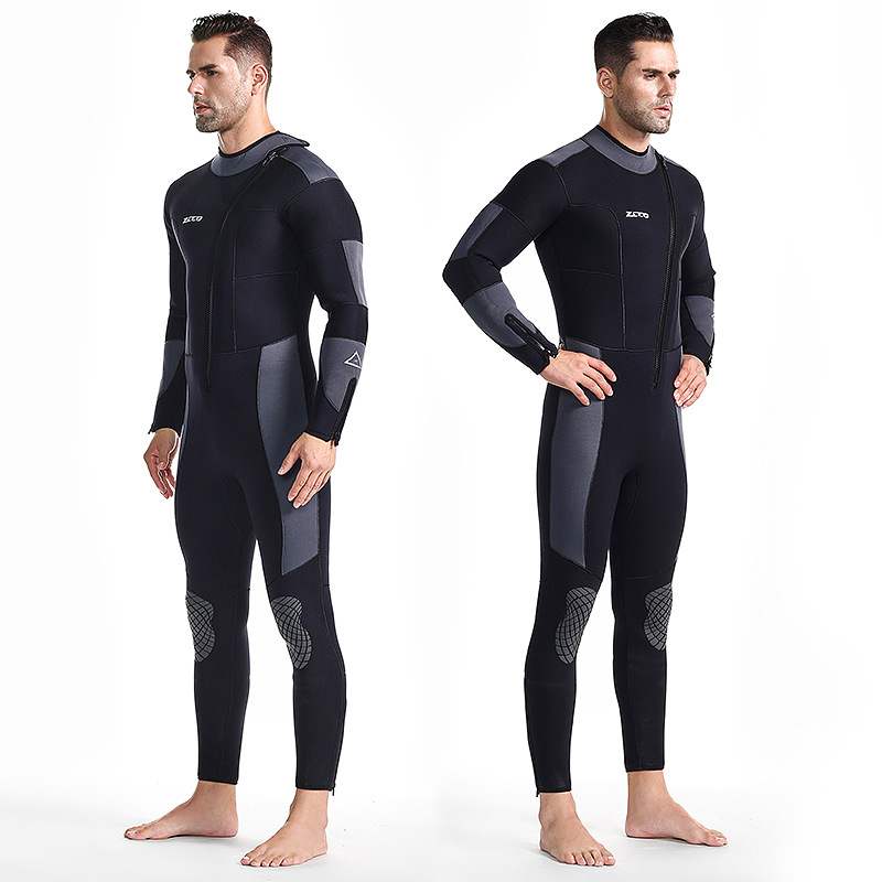 ZCCO 5MM neoprene Wetsuit Men women Scuba deep diving suit Snorkeling Surfing one piece set spearfishing Cold-proof swimsuit