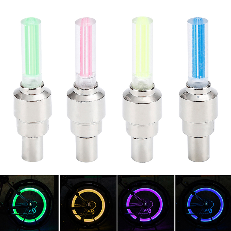 Fashion 4 Colors LED Bike Light Mountain Road Bike Bicycle Lights LEDS Tyre Tire Valve Caps Wheel Spokes LED Light