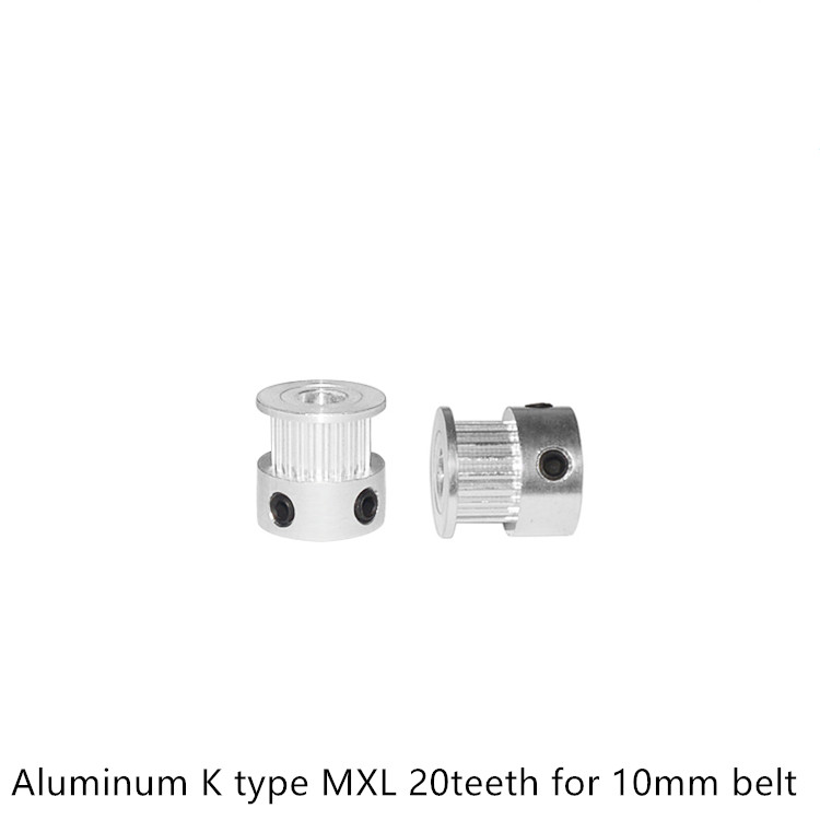 MXL Timing Pulley 20 teeth Bore 4mm 5mm 6.35mm 8mm for width 6mm 10mm Synchronous Belt Small backlash 20Teeth