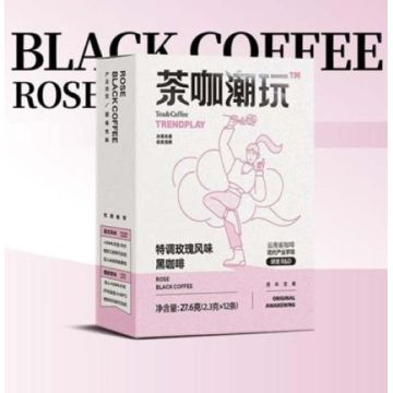 Trendplay Instant Black Coffee Rose Flavor Arabica