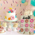 Donut Wall Holds Wedding Decoration Wooden Donut Boards Stand Transparent Balloon Box Birthday Party bridal Shower Donut Party