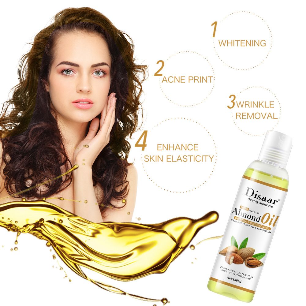 LAIKOU Natural Almond Oil Body Face Massage Essential Oil Moisturizing Whitening Improve sleep Relaxation Oil Control Skin Care