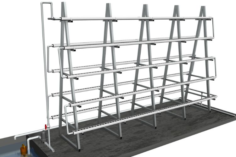 Stainless Steel Frame Hydroponic system