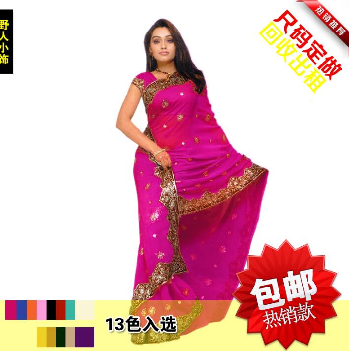 India Sarees Fashion Woman Ethnic Styles Embroidery Sarees Beautiful Dance Costume Lady Long Comfortable Clothing