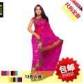 India Sarees Fashion Woman Ethnic Styles Embroidery Sarees Beautiful Dance Costume Lady Long Comfortable Clothing